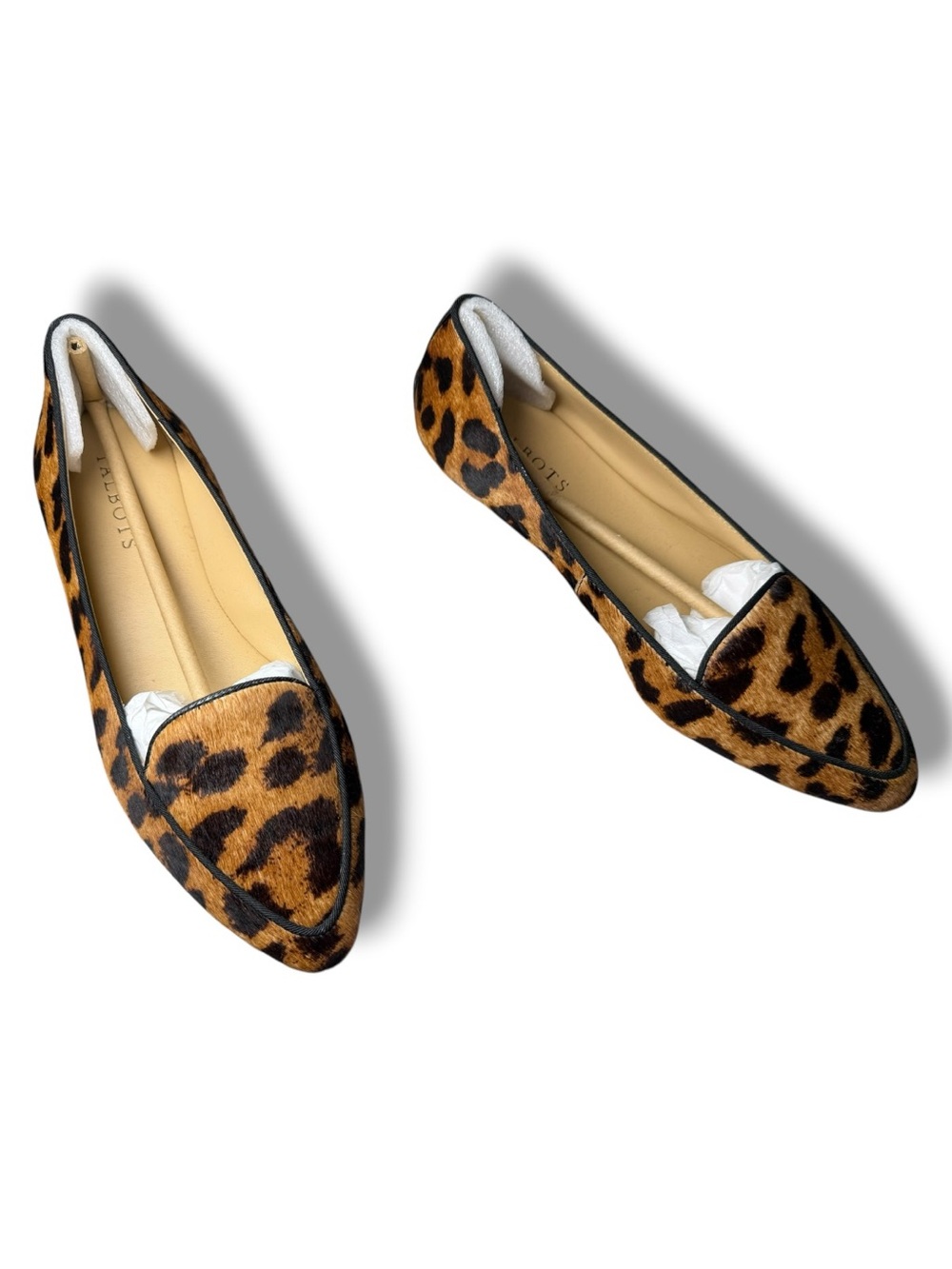 Talbots Ryan RYAN LOAFERS Leopard Print Pointed-Toe Flats - Brown & Black 7W